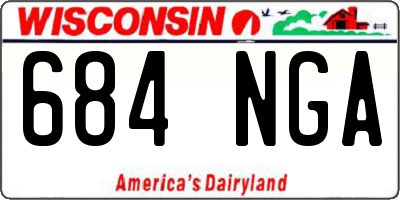 WI license plate 684NGA