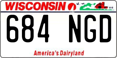 WI license plate 684NGD