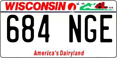 WI license plate 684NGE