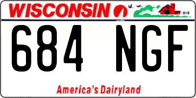 WI license plate 684NGF