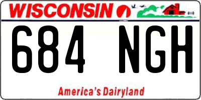WI license plate 684NGH