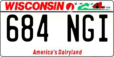WI license plate 684NGI