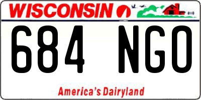 WI license plate 684NGO