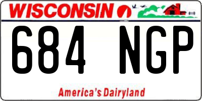 WI license plate 684NGP