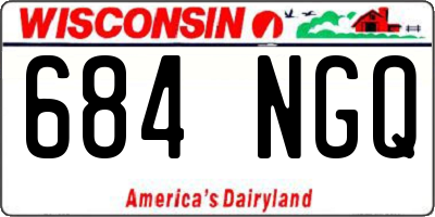 WI license plate 684NGQ