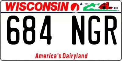 WI license plate 684NGR