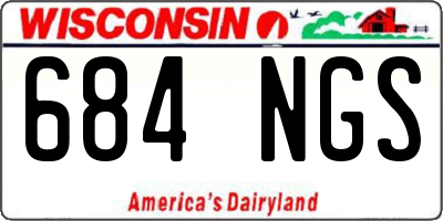 WI license plate 684NGS