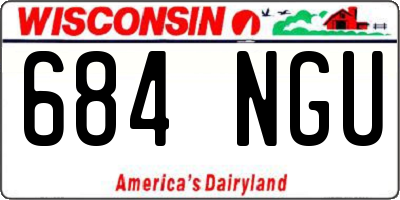 WI license plate 684NGU