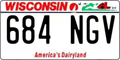 WI license plate 684NGV