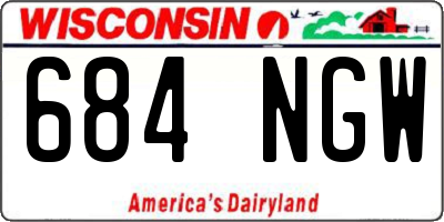 WI license plate 684NGW