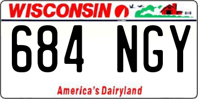 WI license plate 684NGY