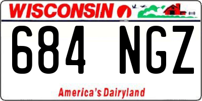 WI license plate 684NGZ