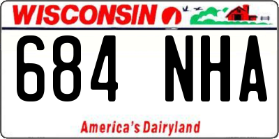 WI license plate 684NHA