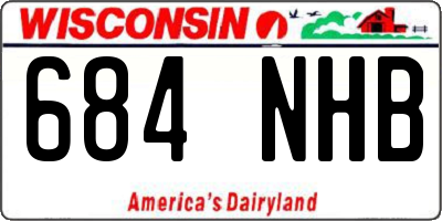 WI license plate 684NHB