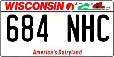 WI license plate 684NHC