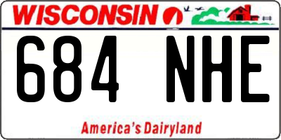 WI license plate 684NHE