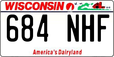 WI license plate 684NHF