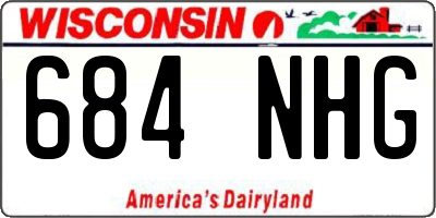WI license plate 684NHG