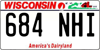 WI license plate 684NHI