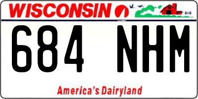 WI license plate 684NHM