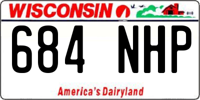 WI license plate 684NHP