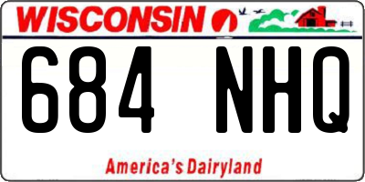 WI license plate 684NHQ