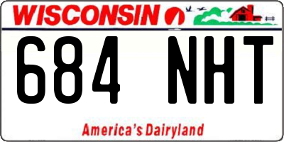 WI license plate 684NHT