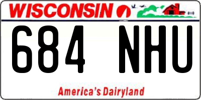 WI license plate 684NHU