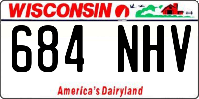 WI license plate 684NHV