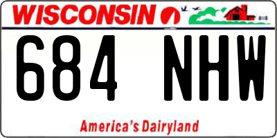 WI license plate 684NHW