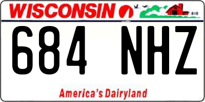 WI license plate 684NHZ