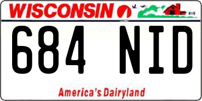 WI license plate 684NID