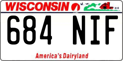 WI license plate 684NIF