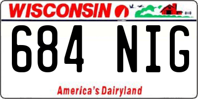 WI license plate 684NIG