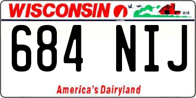 WI license plate 684NIJ