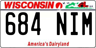 WI license plate 684NIM