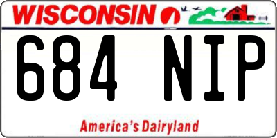 WI license plate 684NIP