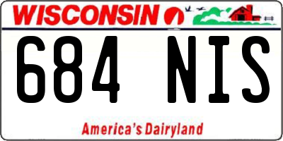 WI license plate 684NIS