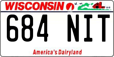 WI license plate 684NIT