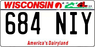 WI license plate 684NIY