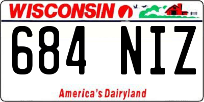 WI license plate 684NIZ