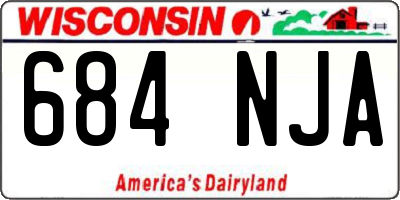 WI license plate 684NJA