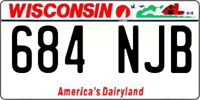 WI license plate 684NJB