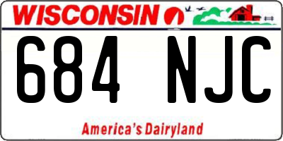 WI license plate 684NJC