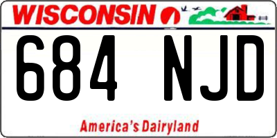 WI license plate 684NJD