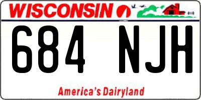 WI license plate 684NJH