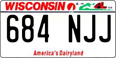 WI license plate 684NJJ