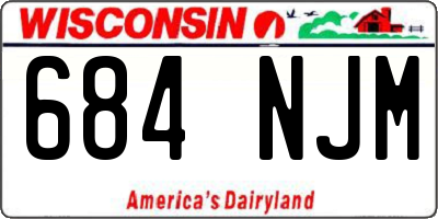WI license plate 684NJM