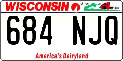 WI license plate 684NJQ