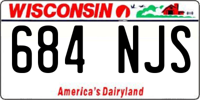 WI license plate 684NJS